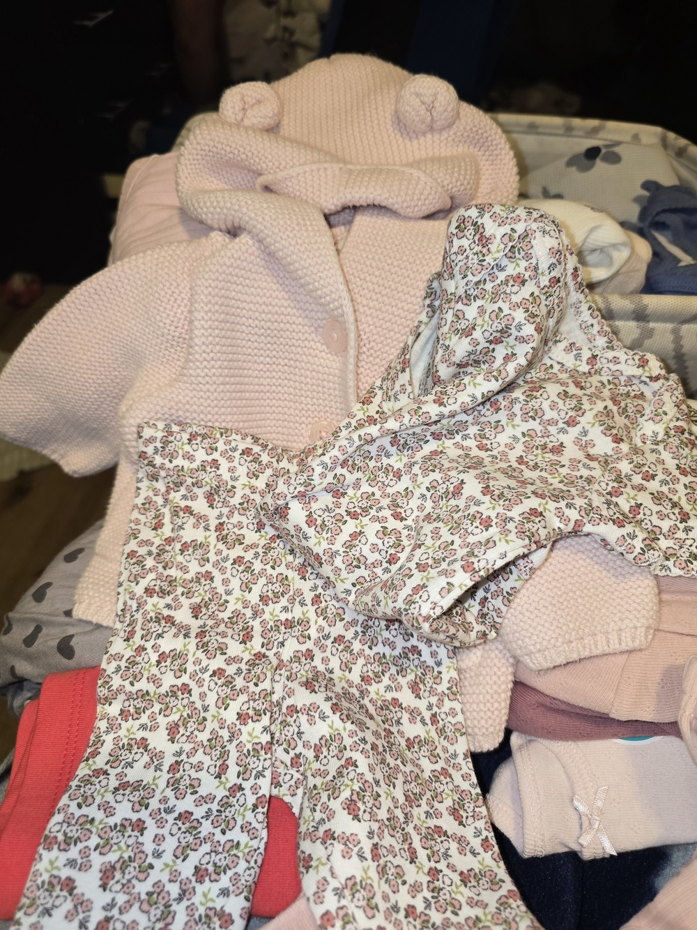 Carter's Pink and White Floral Baby Matching Set